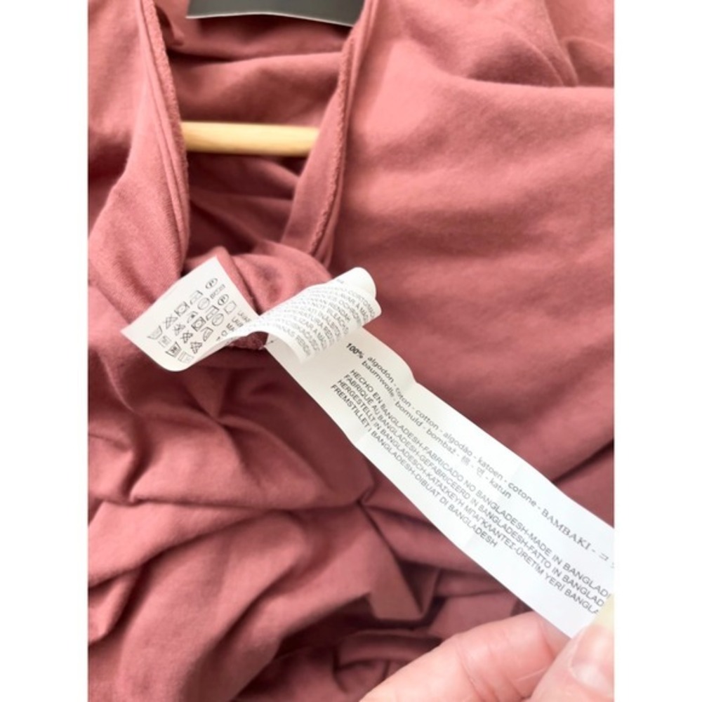 Zara NWT Trafaluc Mauve Pink Tiered‎ Ruffle Sleeve Drop Waist Midi Dress | Small - Picture 9 of 12